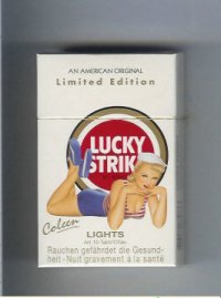 Lucky Strike Lights Coleen cigarettes hard box