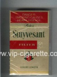 Peter Stuyvesant 1592 - 1672 Filter 100s gold cigarettes hard box