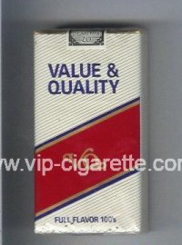 Value and Quality Full Flavor 100s cigarettes soft box
