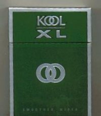 Kool XL Green Full Flavor cigarettes hard box