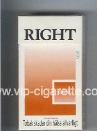Right Original 100s cigarettes hard box