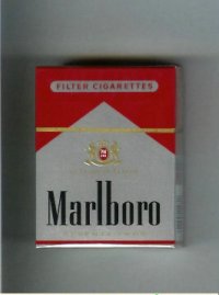 Marlboro red and silver cigarettes hard box