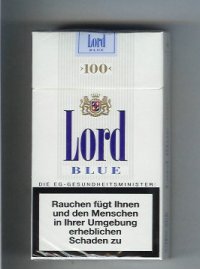 Lord Blue 100s cigarettes hard box