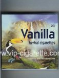 Vanilla Herbal Cigarettes wide flat hard box