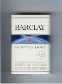 Barclay Smooth and Light cigarettes