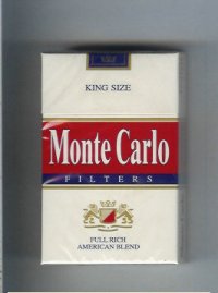 Monte Carlo Filters Full Rich American Blend Cigarettes hard box