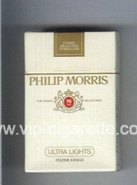 Philip Morris Ultra Lights cigarettes hard box
