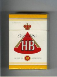 HB Crown Filter House of Bergmann cigarettes hard box