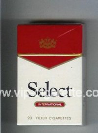 Select International cigarettes white and red hard box
