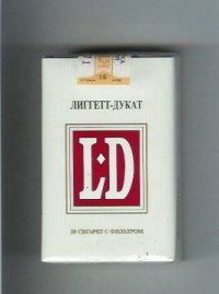 LD Liggett-Ducat white and red cigarettes soft box