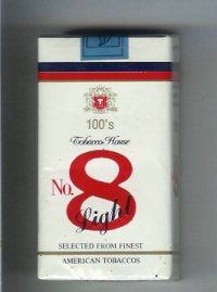 No 8 Light 100s cigarettes soft box