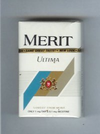 Merit Ultima white cigarettes hard box