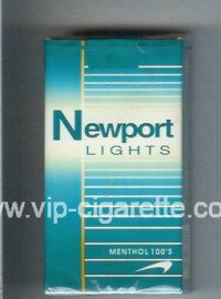 Newport Lights Menthol green and white 100s cigarettes soft box