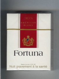Fortuna American Blend 30s white and red cigarettes hard box