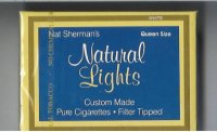 Nat Sherman's Natural Lights White cigarettes wide flat hard box