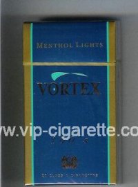 Vortex 100s Menthol Lights cigarettes hard box