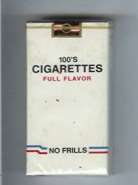Cigarettes No Frills Full Flavor 100s cigarettes soft box