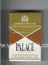 Palace Ultra Lights Lower Nicotine and Tar cigarettes hard box