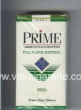 Prime Full Flavor Menthol 100s cigarettes soft box