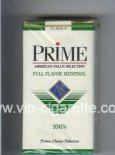 Prime Full Flavor Menthol 100s cigarettes soft box Prime Full Flavor Menthol 100s cigarettes soft box