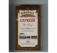 Express Orient De Luxe 100s cigarettes pink and brown hard box