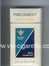 Parliament Deluxe Lights 100s Charcoal cigarettes hard box