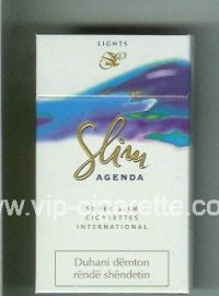 Slim Agenda Lights 100s cigarettes hard box