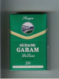 Gudang Garam Surya De Luxe Menthol cigarettes hard box