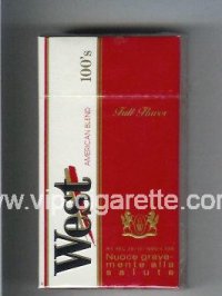 West American Blend 100s Full Flavor cigarettes hard box