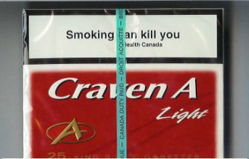 Craven A Light 25 king size cigarettes