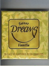 Dreams Sweet Vanilla Flavoured Filter cigarettes wide flat hard box