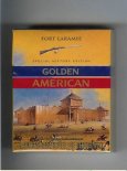 Golden American Special History Edition Fort Laramie 25s cigarettes hard box Golden American Special History Edition Fort Laramie 25s cigarettes hard box