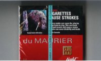 Du Maurier Light cigarettes wide flat hard box