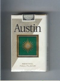 Austin Menthol Full Flavor cigarettes with square