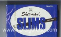 Sherman's Slims Brown wide flat hard box Cigarettes