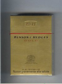 Benson Hedges Gold cigarettes Italy