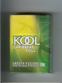 Kool Caribbian Chell Smooth Fusion From The House of Menthol cigarettes hard box