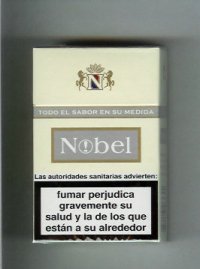 Nobel white and grey cigarettes hard box