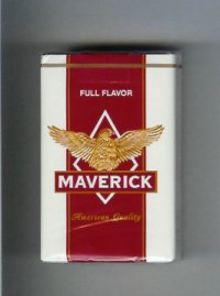 Maverick Full Flavor white and red and yellow cigarettes soft box