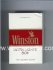 Winston with eagle from above in the right Ultra Lights white and red cigarettes hard box