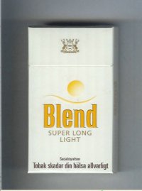 Blend super long Light cigarettes white Sweden