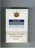 Golden American Super Lights cigarettes hard box Golden American Super Lights cigarettes hard box