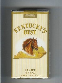 Kentucky's Best Light 100s cigarettes soft box