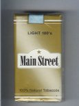 Main Street Light 100s cigarettes soft box Main Street Light 100s cigarettes soft box
