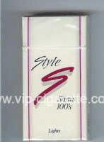 Style Slims Lights 100s cigarettes hard box