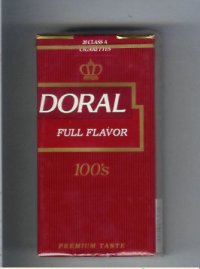 Doral Premium Taste Full Flavor 100s cigarettes soft box Doral Premium Taste Full Flavor 100s cigarettes soft box