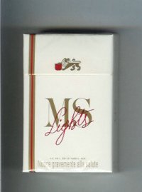 MS Lights cigarettes hard box