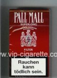 Pall Mall SuperLong Famous American Cigarettes Filter 100s cigarettes hard box