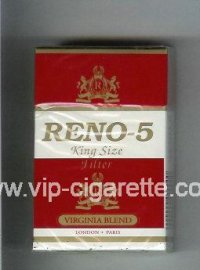 Reno-5 Virginia Blend cigarettes hard box