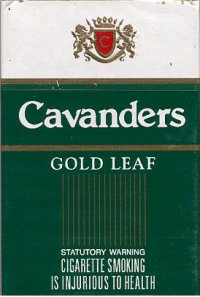 Cavanders Gold Leaf cigarettes